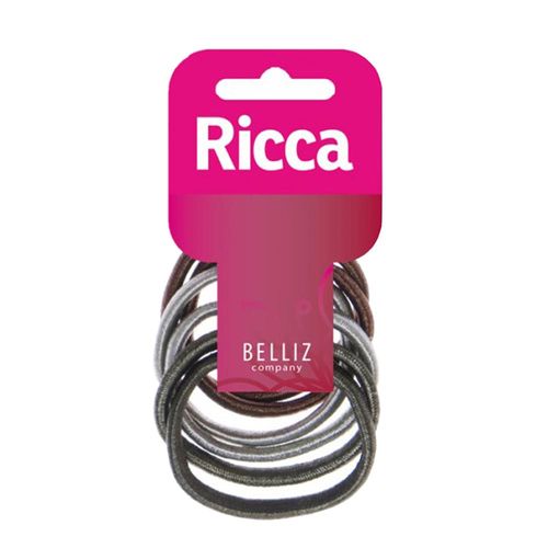Elástico para Cabelo com Metal Ricca com 6 Unidades