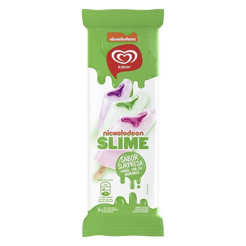 Picolé Kibon Nickelodeon Sabor Slime 54g