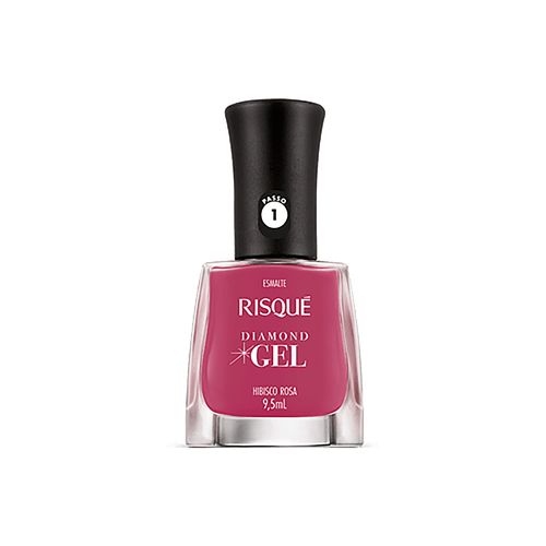 Esmalte Risqué Diamond Gel Hibisco Rosa 8ml