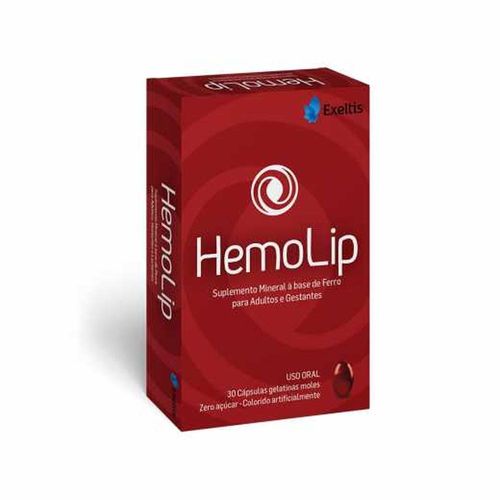 Hemolip Suplemento Alimentar á Base De Ferro com 30 Cápsulas Gelatinosas Moles