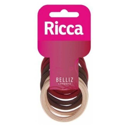 Elástico para Cabelos Textura sem metal Ricca com 6 Unidades