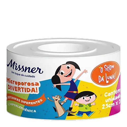 Fita Micropore Missner O Show da Luna 2,5cm X 3,0m com 1 Unidade