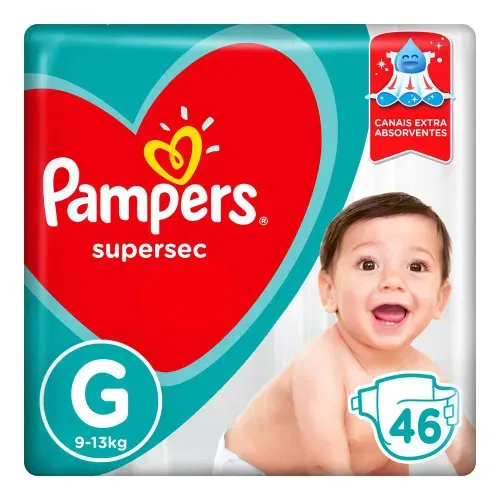 Fralda Pampers Supersec Hiper G com 46 Unidades