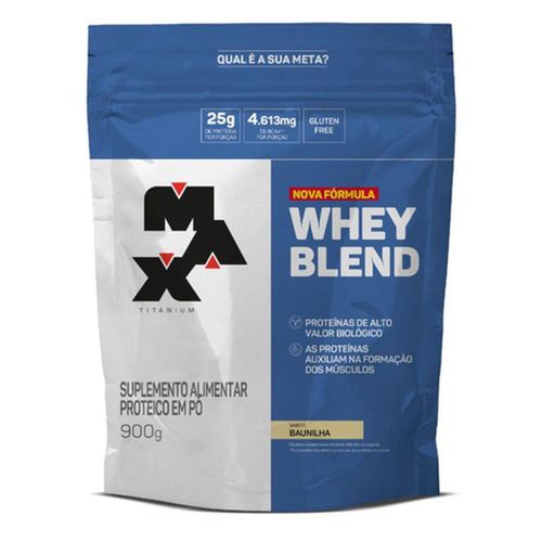 Refil Whey Blend Max Titanium Sabor Baunilha 900g