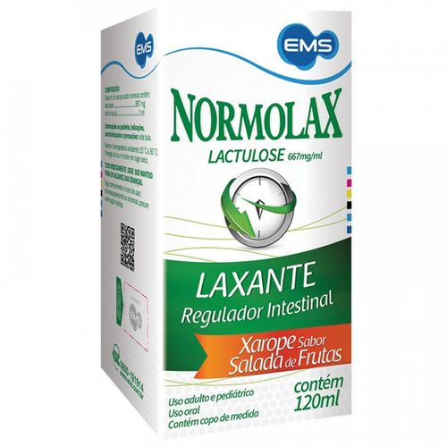 Normolax 667mg/ml com Copo Medidor Xarope de Uso Oral Sabor Salada de Frutas Frasco 120ml