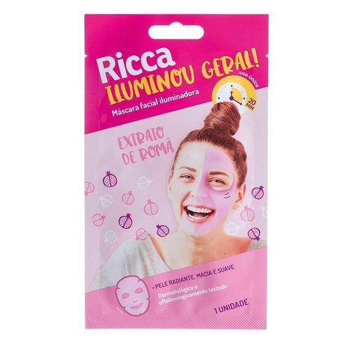 Máscara Facial Iluminadora Ricca Iluminou Geral! com 1 Unidade