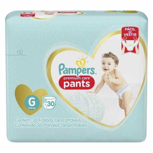 Fralda Pampers Premium Care Pants G com 30 Unidades