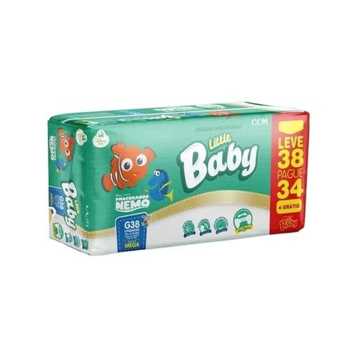 Fralda Procurando Nemo Little Baby Mega G Pague 34 e Leve 38 Unidades