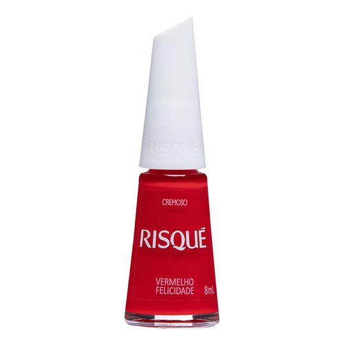 Risque Esmalte Líquido Comercial Cremoso Vermelho Felicidade 8ml
