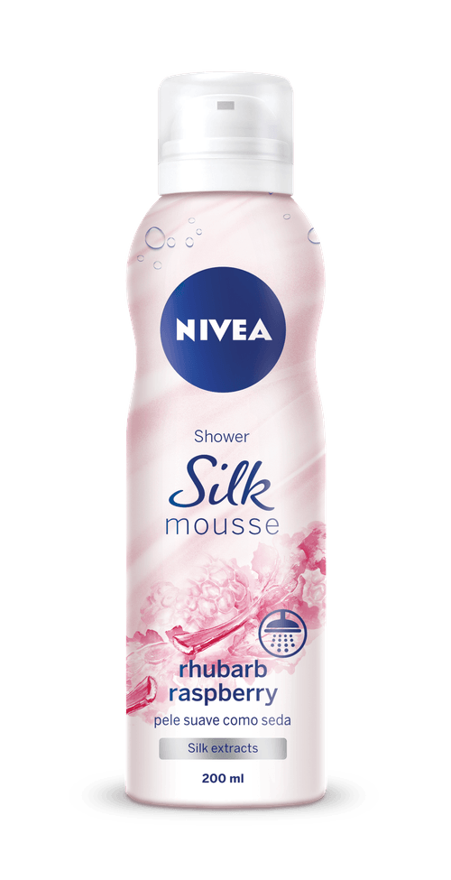 Sabonete Mousse Nivea Silk Raspberry 200ml