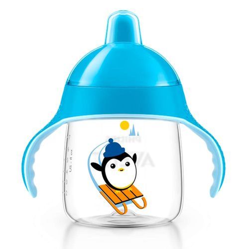 Copo com Bico Azul Pinguim Philips Avent 260ml