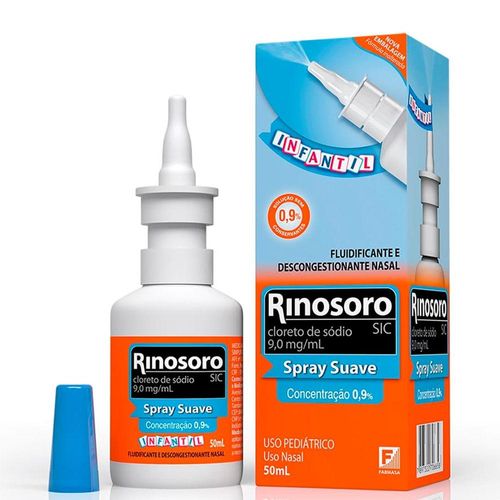 Rinosoro Sic 9mg/ml Solução Nasal Infantil Frasco Spray 50ml