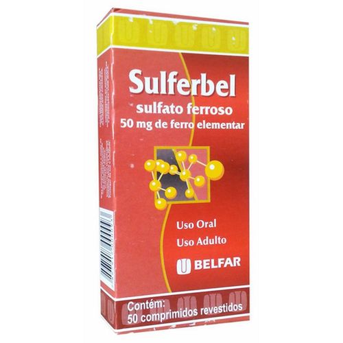 Sulferbel 50mg com 50 Comprimidos Revestidos