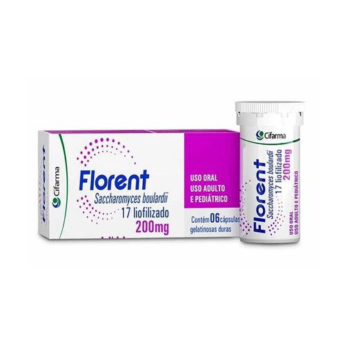 Probiótico Florent 200mg com 6 Cápsulas