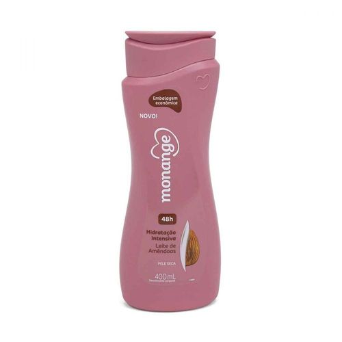 Loção Hidratante Corporal Intensiva Monange Leite de Amêndoas Pele Seca 400ml