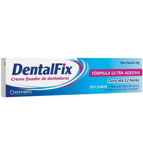 Fixador De Dentadura Creme Sem Sabor Kley Hertz Dentalfix 40g