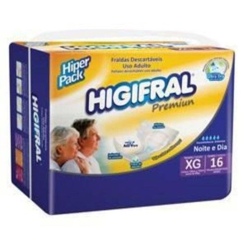 Fraldas Geriátrica Higifral Premium XG com 16 Unidades