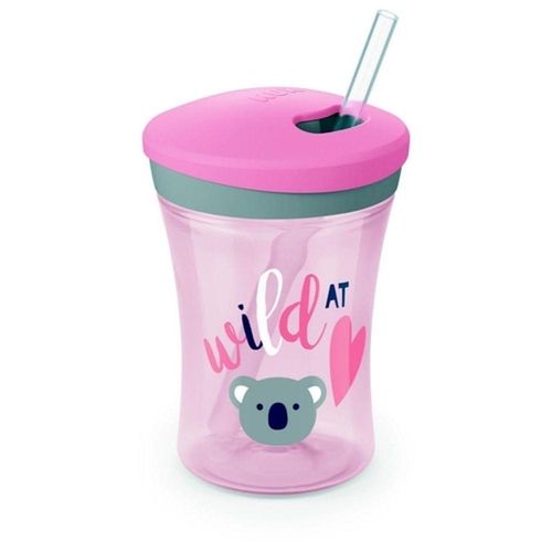 Copo Action Rosa Nuk Evolution com Canudo Capacidade 230ml