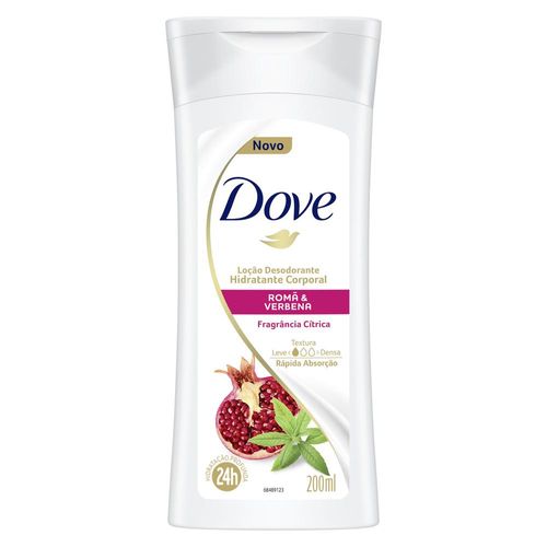 Loção Hidratante Corporal Dove Romã e Verbena 200ml