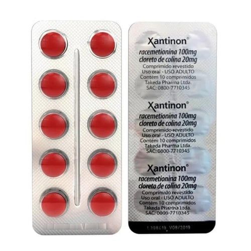 Xantinon 100mg + 20mg com 100 Comprimidos Revestidos
