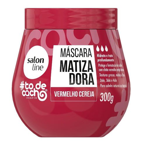 Tô de Cacho Máscara Matizadora Vermelho Cereja Salon Line 300g