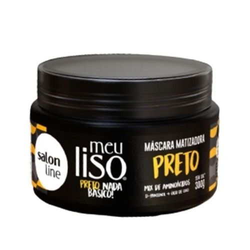 Máscara Capilar Salon Line Meu Liso Matizadora Preto 300g