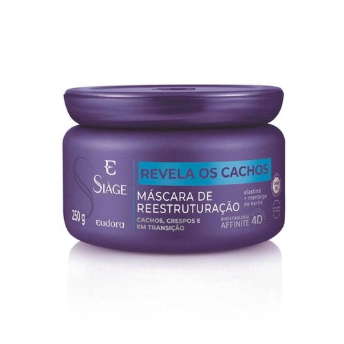 Máscara Capilar de Reestruturação Eudora Siàge Revela os Cachos 250g