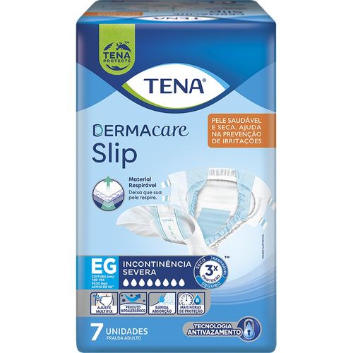 Fraldas Geriátricas Tena Dermacare Tamanho EG com 7 Unidades