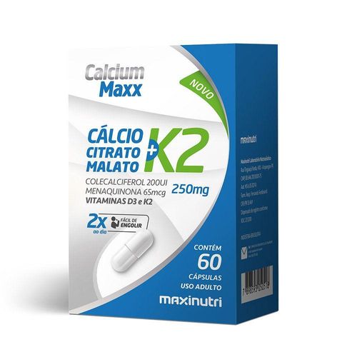 Calcium Maxx K2 Maxinutri com 60 Cápsulas