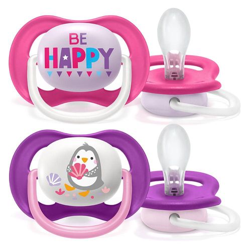 Chupeta Ultra Air 6-18M Dupla Decorada Avent SCF080/22 com 2 Unidades