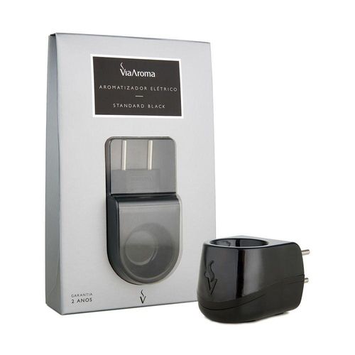 Aromatizador Elétrico Plástico Preto Bivolt Via Aroma com 1 Unidade