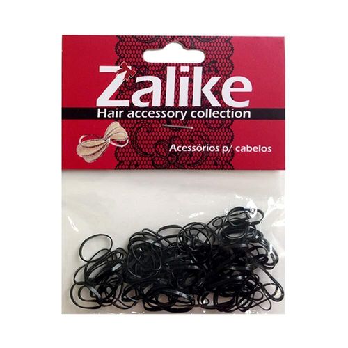Zalike Elástico Cabelo Pequeno Fino Preto com 1 Unidade