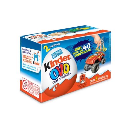 Ovos de Chocolate Kinder Aventura na Selva com 2 Unidades com 20g