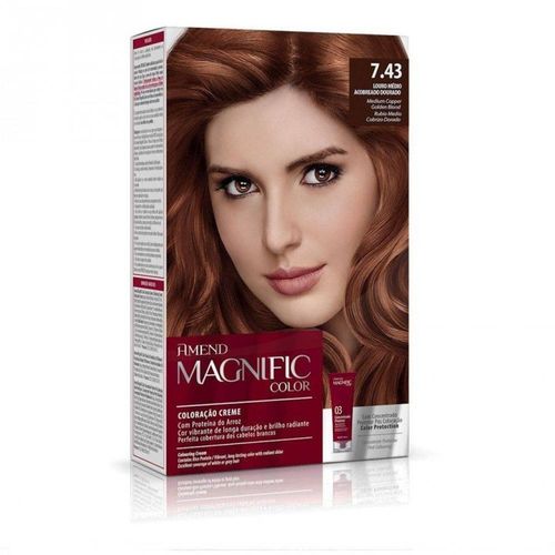 Coloração Magnific Color Amend N° 7.43 Louro Médio Acobreado Dourado com 1 Unidade