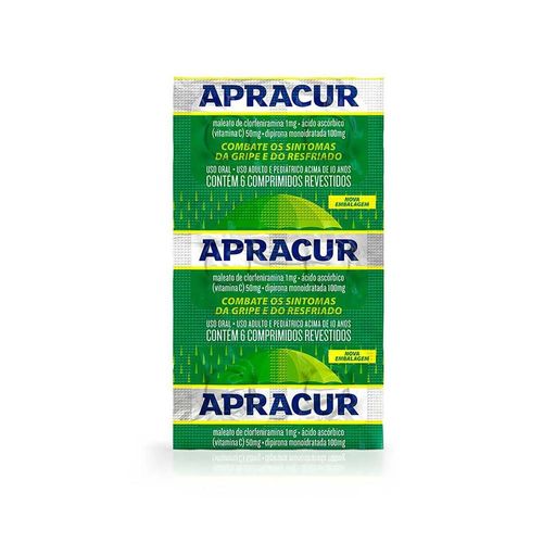 Apracur 1mg + 50mg + 100mg com 6 Comprimidos
