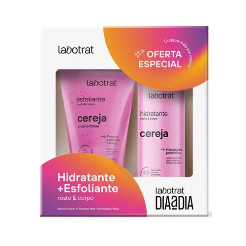 Kit Labotrat Rosto & Corpo Cereja com Esfoliante 150g + Hidratante 190ml