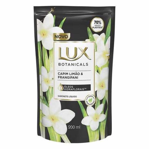 Refil Sabonete Líquido Lux Botanicals Óleos Hidraflorais Capim-Limão e Frangipani 200ml