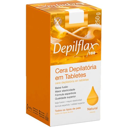 Depilflax Cera Quente Depilatória Baixa Fusão Natural 250g
