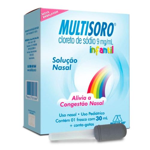Multisoro 9mg + 0,1mg com Conta-Gotas Solução Nasal Infantil Frasco 30ml