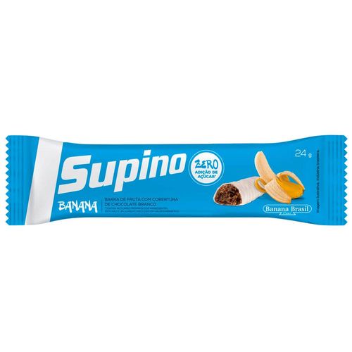 Barra de Fruta Supino Sabor Chocolate Branco com Recheio de Banana 24g