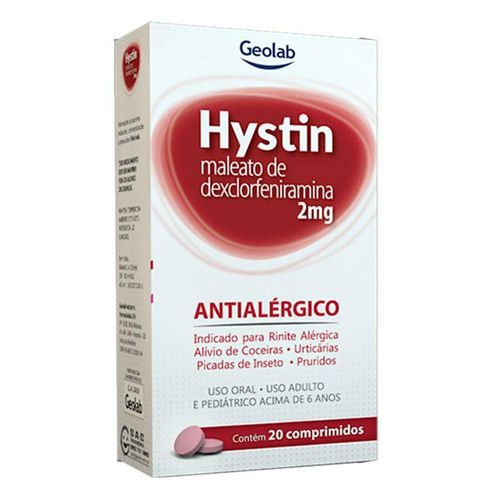 Hystin 2mg com 20 Comprimidos
