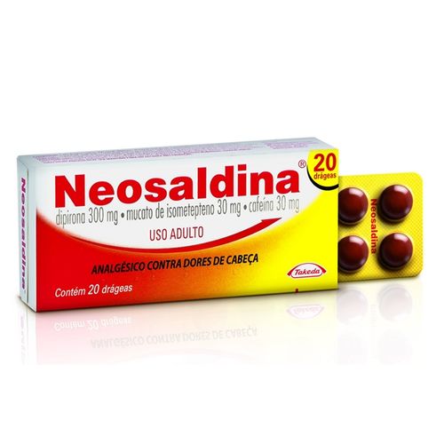 Neosaldina 30mg + 300mg + 30mg com 20 Drágeas