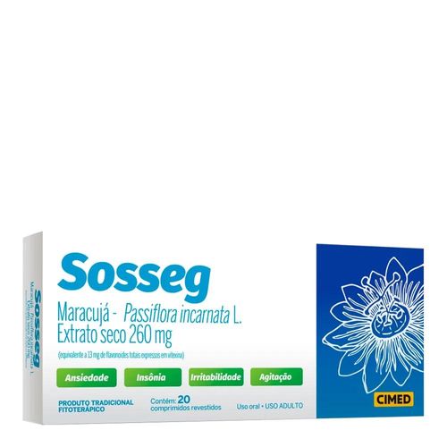 Sosseg 260mg Cimed 20 Comprimidos Revestidos