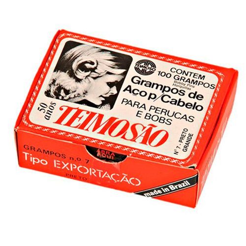 Grampos de Cabelo Teimoso Nº7 Preto com 100 Unidades