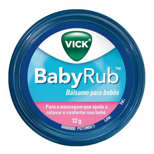 Vick BabyRub Bálsamo para Bebês Pomada 12g