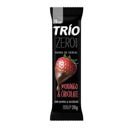 Barra de Cereais Trio Zero Sabor Morango e Chocolate 20g