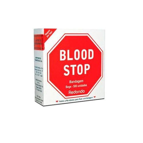 Bandagem Redondo Bege Blood Stop com 500 Unidades