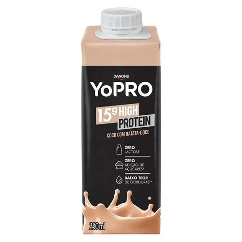 Bebida Láctea Danone YoPRO Sabor Coco com Batata Doce 250ml