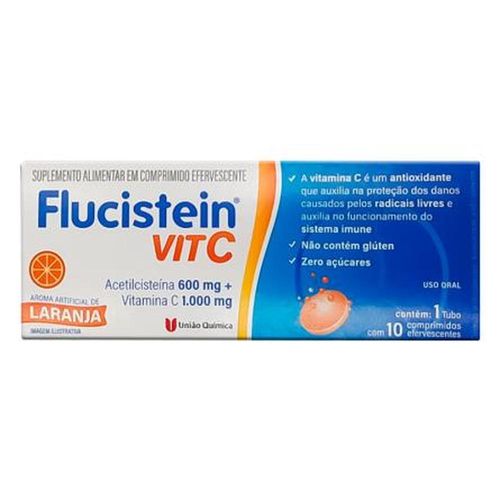 Flucistein Vit C com 10 Comprimidos Efervescentes