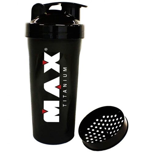 Coqueteleira Shaker Cor Preta Max Titanium Capacidade 700ml